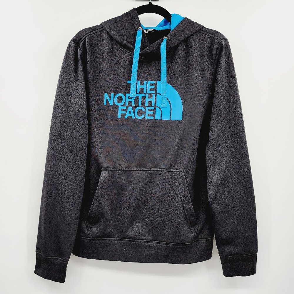 The North Face Men's Scuba Fleece Lined Sweatshirt Hoodie Blue/Grey Size Small